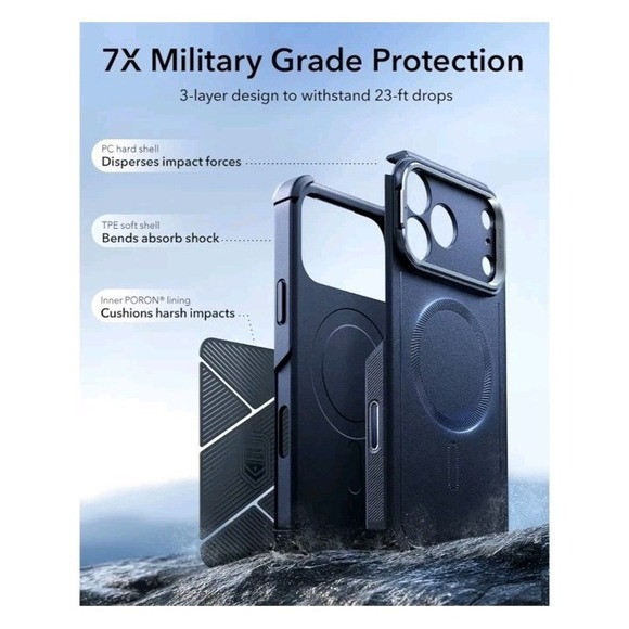 ESR for iPhone 17 Pro Max Case with Stash Stand 7X Military-Grade Drop Protec... - Picture 8 of 8